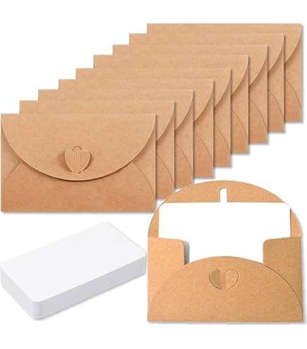 Produktbild von Ailvor Briefumschläge Mit Karten Blanko, 60er Set Umschläge Faltkarten, Blanko Karten Zum