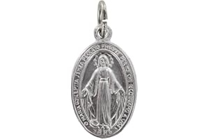 Ferrari & Arrighetti Medaglia Miracolosa in Alluminio Argentato - Altezza medaglietta 1,8 cm Circa (Confezione da 50 Pezzi)