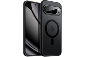 JETech Magnetisch Hülle für Google Pixel 10/10 Pro 2025, Kompatibel mit MagSafe und Pixelsnap-Ladegerät, Transluzente Matt Rückseite Stoßfeste Handyhülle (Obsidian)