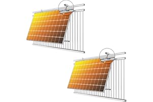 AVOLTIK Support de centrale électrique de balcon pour toutes les tailles de panneaux solaires I Support de panneau solaire en aluminium robuste (2, pour rectangulaires)