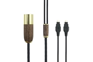 HANSNBY Cavo bilanciato XLR a 4 pin 6N OCC, cavo placcato argento compatibile con cuffie Sennheiser HD650, HD600, HD580, HD660S, HD58X, HD6XX con guscio in legno di noce, 3 m