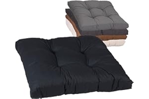 Beo Coussin d'extérieur 60x60 cm imperméable | Fabriqué en UE | Coussin pour Banc et Chaise de Jardin | Coussins d'assise résistants aux UV | Coussin de Palette Confortable en Anthracite