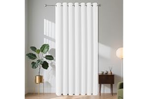 ‎JOYDECO Joydeco Verdunklungsvorhänge 1 Stück,Türvorhang Blickdichte Türgardine,Tür Vorhang mit Ösen Thermo Kälteschutz Hitzeschutz Schallschutz für Schlafzimmer Wohnzimmer(Bleiche,1xH225xB135)