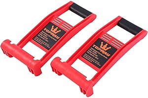 TOPWAY Poignée de Transport de Plaque de Plâtre 2 Pièces, Capacité de Chargement de 80kg, Poignée de Transport en Bois de Cloison Sèche en Panneau, Porte Plaque Placo, Transporteurs de Panneaux