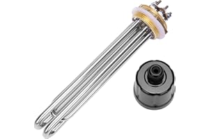 DERNORD 220V 3750W 1-1/2 Inch Heating Element 3U Type Water Heater BSP Copper Flange