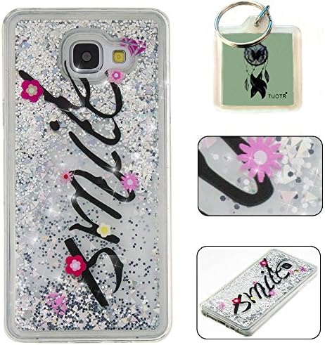 tuotr Tpu Protection Case Covers for Galaxy A3 (2016) A310 (4.7-inch) Dynamic liquid &amp; # X153; Heart Quicksand Shape Transparent Cover Case in rigid plastic for + Key Chain 6