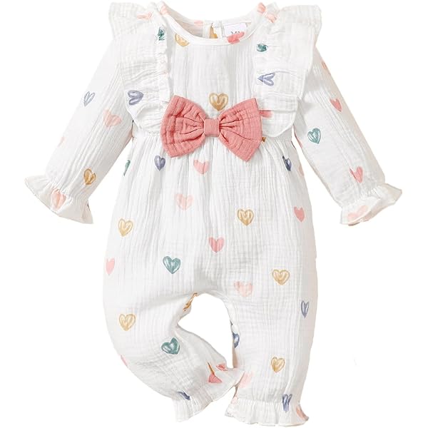 WYTbaby Set Completo Neonata: Camicetta Con Volant E Pantaloni Floreali - Puro Cotone 0-24 Mesi - 2