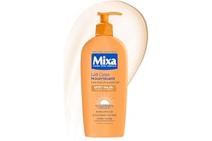 MIXA - Autobronzant - Lait Corps Nourrissant Effet Soleil - Hâle Doré Progressif 24H - Beurre de Karité & Huile d’Abricot - Peaux Claires - 250ml