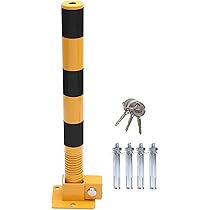 Dissuasore Di Parcheggio Pieghevole - Palo Di Barriera Giallo E Nero Per Auto