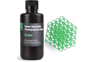 ELEGOO Lavable con Agua Impresora 3D Resina rápida para Impresora 3D LCD Resina de Curado UV Resina de Fotopolímero de 405 nm para Impresión LCD 3D 1000Gram Verde Claro