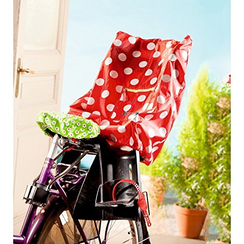 Preisvergleich Produktbild Regenschutz für Fahrradkindersitz Große Punkte, rot