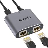 Tenda SG103M Gigabit Ethernet Switch 2 Ports (Splitter, RJ45 Duplicator) | Ethernet Duplicator 2 Port Gigabit RJ45 Splitter f