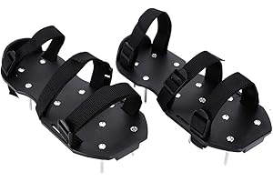 EJOYOUS Zapatos de aireador de césped Aireador de césped escarificador de césped, zapatos de uñas para su herramienta de jardín con picos y hebillas, talla única para todos los zapatos o botas(3 Riemen)