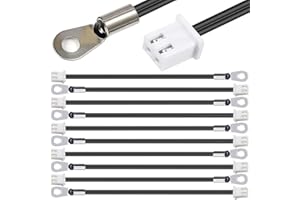 Xiatiaosann 10 Stück NTC Thermistor Temperatursensorsonde XH2.54-2P-Stecker 3950 B Empfindlicher Temperatursensor mit O-Ring Kaltgepresster Anschlussstecker für Aquarium-Warmwasserbereiter-Klimaanlage