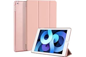 4UBonLife Coque pour iPad 6ème/5ème génération 9,7 Pouces 2017/2018, Étui de Protection Léger Coque Arrière en PC Rigide Translucide Givré pour Apple iPad 6/5 Gen,Or Rose