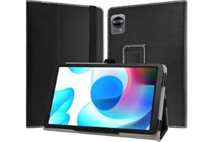 JRTAL Case for Realme Pad Mini, PU Leather Slim Folding Stand Cover for 8.7" Realme Pad Mini RMP2105 /Blackview Tab 60 Tablet (Not Fit Realme Pad/Realme Pad X) - Black