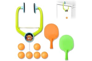 FYZSJWL Hanging ping pong set, 9 pieces, door ping pong game over the door, adjustable hanging table tennis, table tennis accessories, door pong game for children, for practice family games