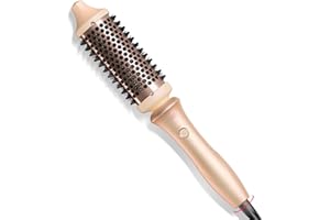 TYMO STYLUX Thermal Brush, Brosse Thermique Brushing de 43mm, One-Step Céramique Brosse Chauffante, 3 Températures Brosse à Friser, Brosse Bouclante Electrique Pour le Lissage et le Volume, Rose
