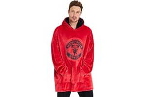 Manchester United F.C. Oversized Hoodie Blanket For Men, Man U Football Gifts