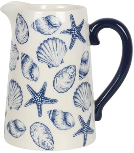 Stunning White & Blue Ceramic Starfish Flower Jug - 12cm X | WhichOne - View #6