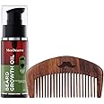 Men Deserve Combo of Advanced Beard Growth Oil with Sheesham Wooden Beard Comb