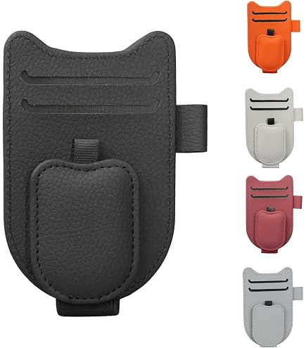 CGEAMDY Porta occhiali per auto, 2 pezzi, supporto per occhiali per auto in Strass, clip parasole per auto, supporto per occhiali da sole, per occhiali, carte (Nero