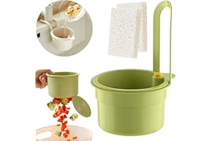 TOTONY Sieb für Spülbecken, Spülbecken Sieb Mit Druckknopf Zum AufhäNgen, Abnehmbare Silikon Waschbeckensieb, Siebkorb Spüle Drain Basket, Abfluss Korb für Waschen/Organizer in Küche