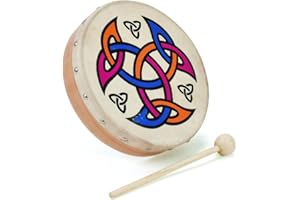 FUZEAU - 9299 - Bodhran - Ø 20 cm - Instrument Traditionnel Irlandais - Avec Peau Naturelle - Dès 6 ans