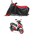 Nishi- SuperSquad Edition Bike Cover for TVS Ntorq 125 with Waterproof and Dust Proof Premium Multi-Colored 190T Fabric (Red patta)