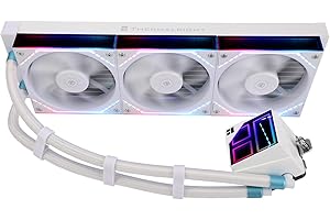 Thermalright Frozen Infinity 360 WHITE - Raffreddatore a liquido per CPU, tripla ventola PWM con 2000 giri/min, raffreddamento per CPU Aio, per AM4/AM5 e Intel LGA115X/2011/1700/1851, Infinity Mirror