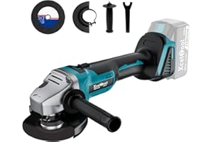 FUNNYWAY Cordless Angle Grinder Compatible with Makita 20V MAX Battery, 125 mm, 8000 RPM, Brushless Motor - Ideal for Grinding, Polishing, Rust Removal (Battery Not Included)