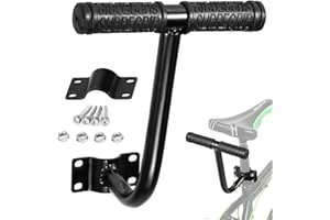 ALOUWEEKUKY Cojín de Asiento Trasero de Bicicleta, Kit de Bicicleta de Montaje a la Trasera cojín reposabrazos, Respaldo reposapiés para niños Adultos, Accesorios de Seguridad para Bicicletas al Aire Libre