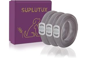 SuplutuX Beruhigungshalsband für Hunde und Katzen, Anti-Angst-Halsband mit Einstellbarer Größe, Wasserdicht Beruhigungsmittel für Hunde mit Pheromonen Natürliche für Hunde Aller Größen, 3 Stück