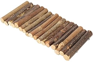 Duokon Hamster Zubehör, Hamster-Holzbrücke Hölzerne Brücke für Hamster, Gebogene Leiter kleine Haustier-Zubehör, Käfig-Dekoration, Mäuse, Ratten, Nager, Spielzeug (mittel)