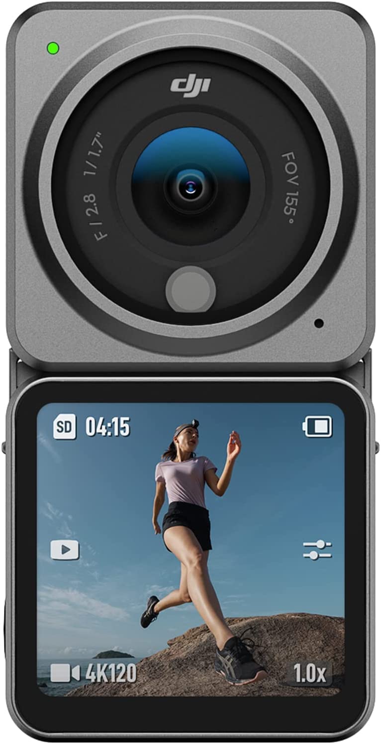 DJI Action 2 Dual Screen Combo -12MP Action Camera with Front Touchscreen, 4K Recording Upto 120 FPS& 155° FOV, Portable& Wea