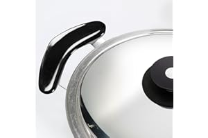 OPPAHA Manici Pentola Compatibili AMC al 100% Filettatura in Ottone e Bachelite Anti Scottatura. Set 2 Maniglie Serie 27