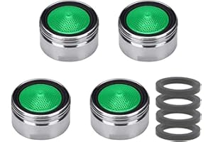 CHEDIN M18 / M20 / M22 / M24 / M28 x 4 Stück Belüfter Wasserhähne Waschbecken Düse Belüfter mit ABS-Filter für Armaturen in Küche und Bad - Gewinde männlich (M20)