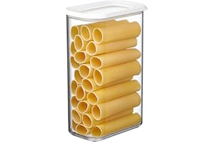 Mepal - Contenitore per Alimenti Modula - Contenitore Trasparente con Coperchio - Organizzatori da Cucina e Contenitore in Plastica - Impilabile ed Ermetico - 2000 ml - White