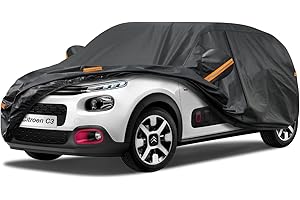 kayme Bâche Voiture Étanche Respirante Compatible avec Citroen C3 (2002-2025), 7 Couches Housse de Protection Voiture Extérieur, Contre Pluie Soleil Poussière avec Zip.