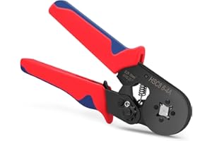 TNOMSNO Crimpzange, Crimper Crimpwerkzeug Crimpzangen Selbsteinstellende Crimpzange, Ergonomischer Griff Crimp Tool für AWG23-7/0,25-10mm²