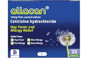 Allacan Cetirizine Hayfever Allergy Tablets (30 Tablets x 24 Packs)