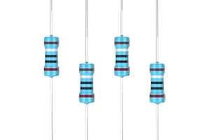 SCOOYUCK 100 Pièces 1/4W 2 Ω ohm résistance de film métallique 1% tolérance pour les projets de bricolage et les expériences