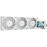 Thermiqueright Mjolnir Vision 360 ARGB White-360mm CPU Liquid Cooler, IPS LCD Screen with 320x240 resolution, for AM5 and LGA