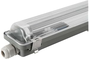 ‎LEDVION Ledvion LED-Feuchtraumleuchte 150CM, RVS Clips IP65, Mit Edelstahlbefestigung, Mehr als 75.000 Stunden, Staub- und Sprengwirkungsfrei