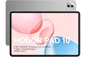 HONOR Pad 10 12,1 Pollici 120HZ 2.5K HONOR Eye Comfort Display 8GB/256GB WIFI 10100mAh Batteria Tablet, 4nm Snapdragon 7 Gen 3, AI Efficienza, 6 Altoparlanti, Android 15, Gray [Versione italiana]
