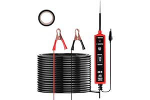 EXLECO Détecteur de Testeur de Circuit Électrique Voiture CC 6V 12V 24V Test Light Auto Lampe Temoin Analyseur de Circuit LED Sonde de Tension Électrique Automobiles Testeur de Système Électrique