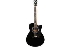 Yamaha spruce wood FSX80C Semi-Acoustic Cutaway Guitar Black Finish, 6 Strings, Full-Size, Built-in Pickup, Rich Tone, Comfortable Playability, Ideal for Beginners & Performers