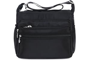 XUEREY Women's Multi-Pocket Casual Crossbody Handbags Waterproof Shoulder Nylon Bags