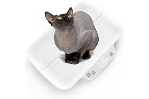 ICARE-PET Bilancia per Animali Domestici per Cuccioli e Gattini Appena Nati, marcatura della Lunghezza di 30 cm per misurare Facilmente la Lunghezza del Bambino degli Animali Domestici (Grigio)