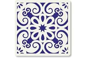 FS STENCILS Middle Eastern Style Tile Crafting Stencil Washable Reusable (4 inches x 4 inches)